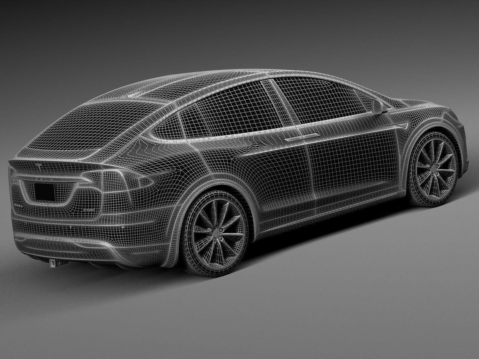 Tesla Model X 2017 3D model_12