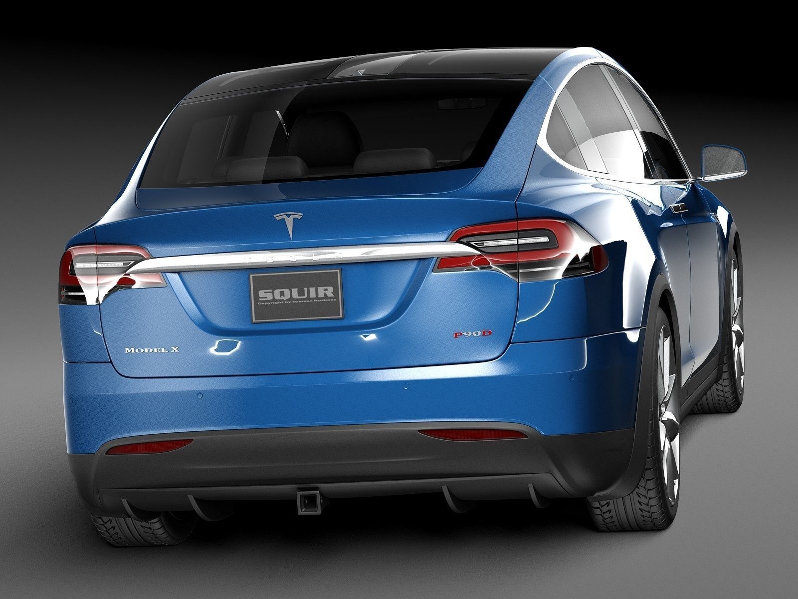 Tesla Model X 2017 3D model_4