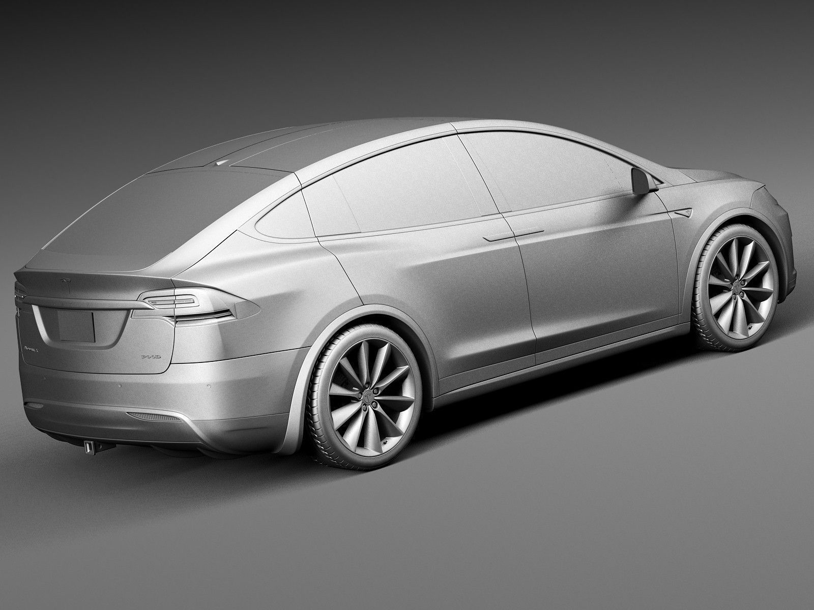 Tesla Model X 2017 3D model_10