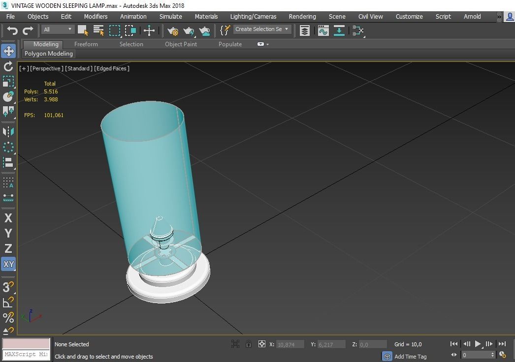 Nightlight VINTAGE WOODEN SLEEPING LAMP 3D model_10
