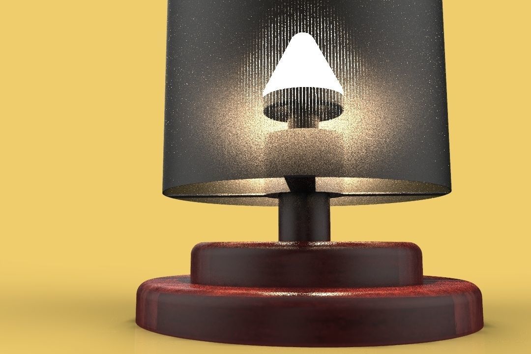 Nightlight VINTAGE WOODEN SLEEPING LAMP 3D model_5