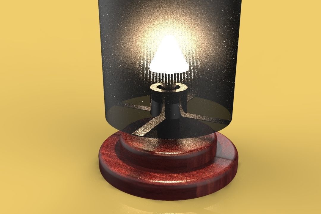 Nightlight VINTAGE WOODEN SLEEPING LAMP 3D model_2