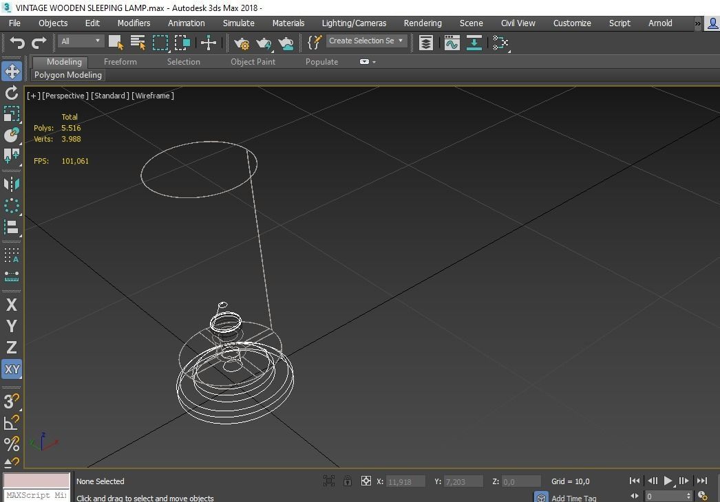Nightlight VINTAGE WOODEN SLEEPING LAMP 3D model_9