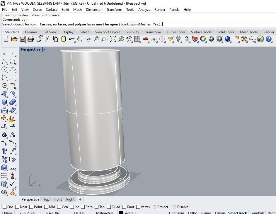 Nightlight VINTAGE WOODEN SLEEPING LAMP 3D model_12