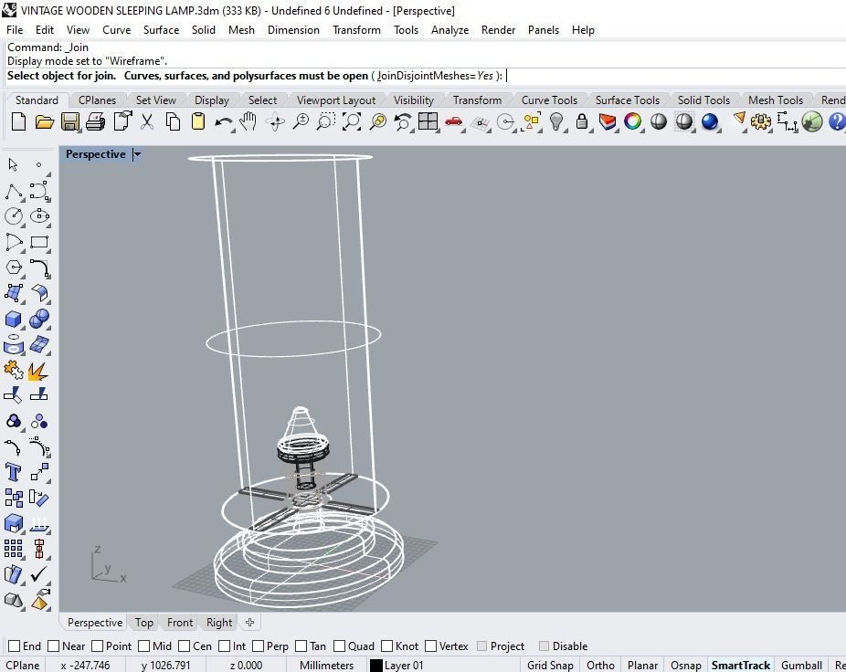 Nightlight VINTAGE WOODEN SLEEPING LAMP 3D model_15