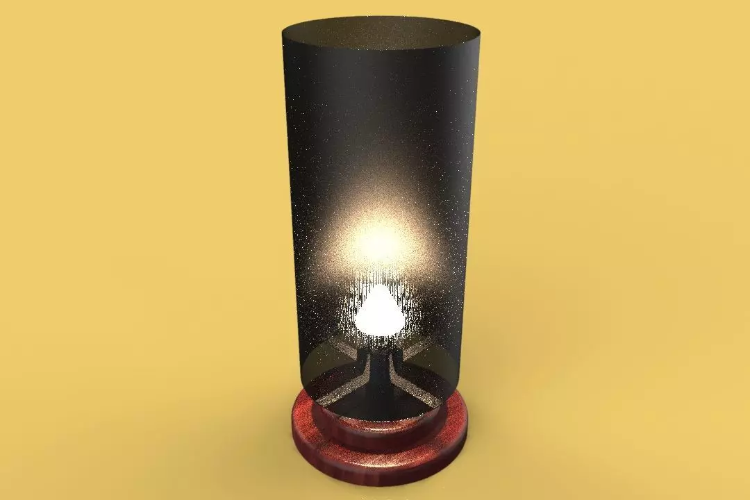 Nightlight VINTAGE WOODEN SLEEPING LAMP 3D model_0
