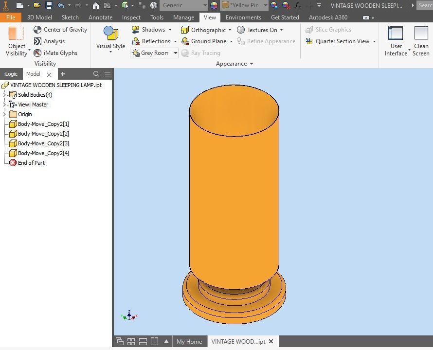 Nightlight VINTAGE WOODEN SLEEPING LAMP 3D model_13