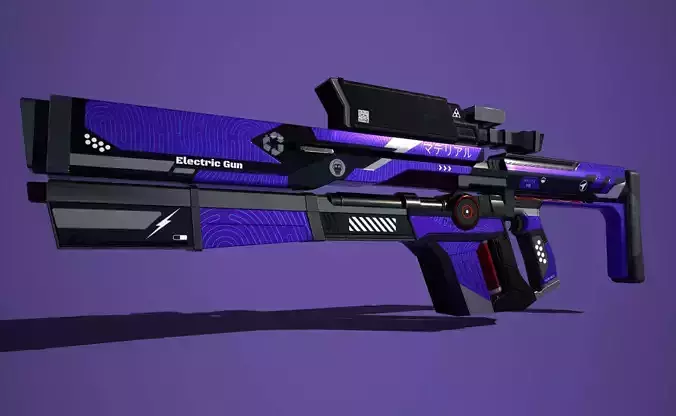 Sci-Fi Weapon Game Assets Optimized Polygon