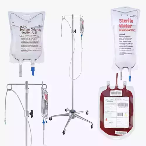 IV Bags Pack 3D model