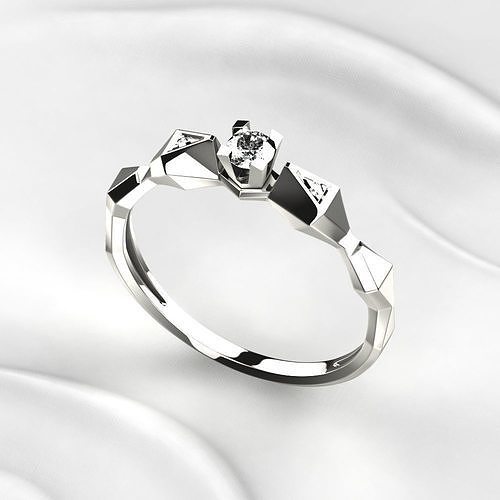 Angular Golden Ring 3D print model