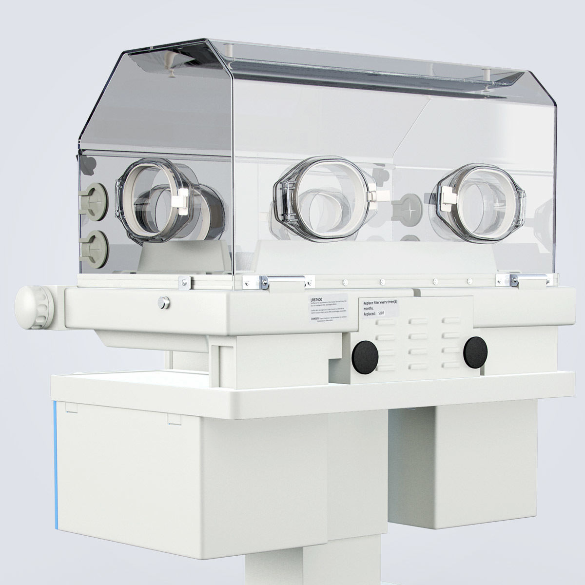 Medical Infant Incubator 3D model_11