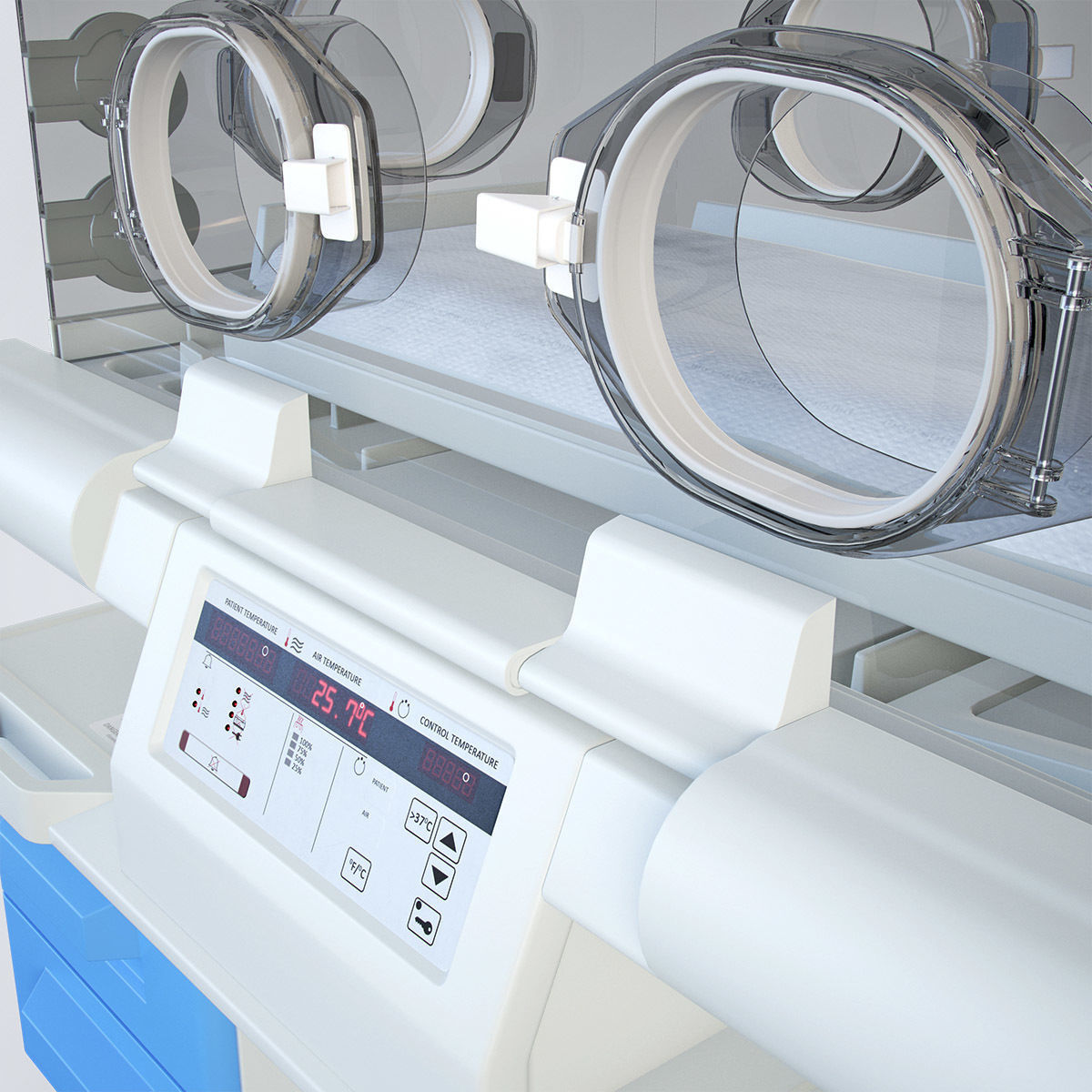 Medical Infant Incubator 3D model_23