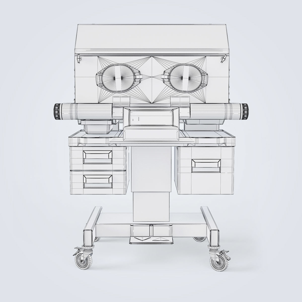 Medical Infant Incubator 3D model_26