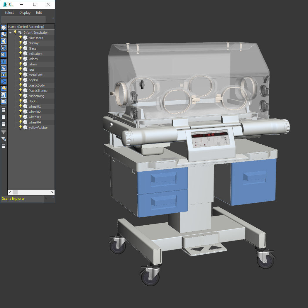 Medical Infant Incubator 3D model_31