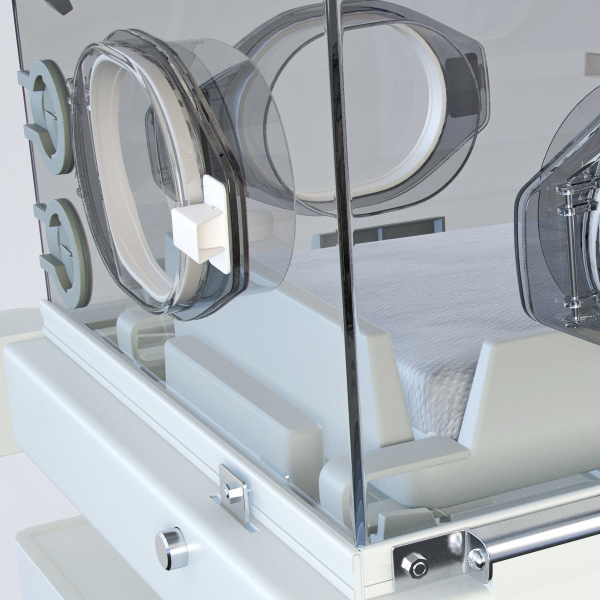 Medical Infant Incubator 3D model_17
