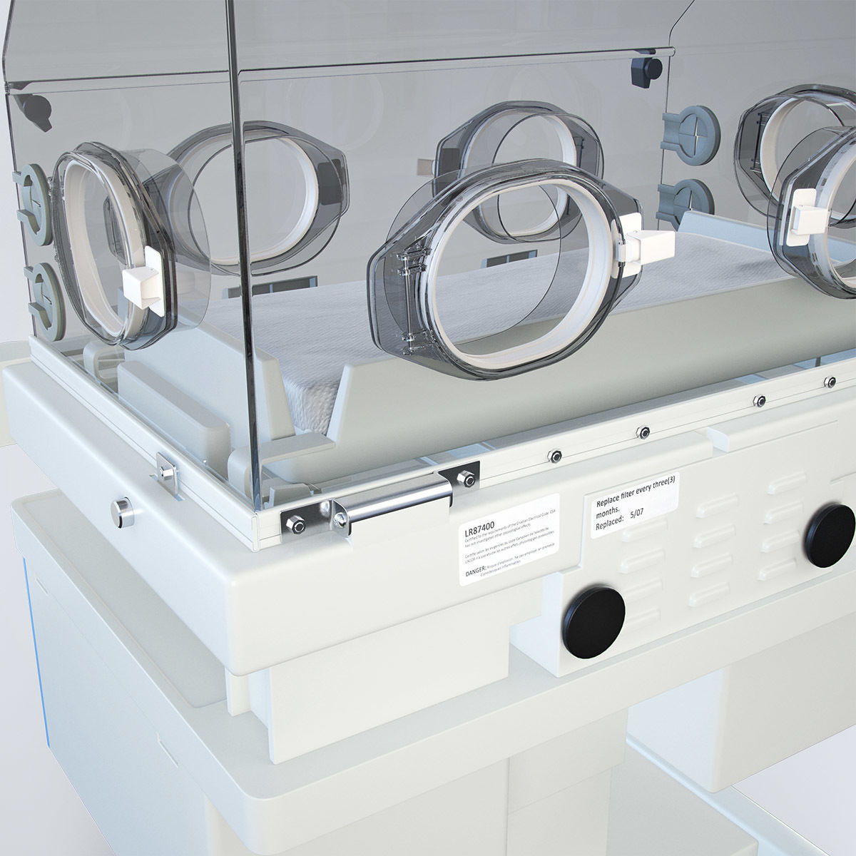 Medical Infant Incubator 3D model_15