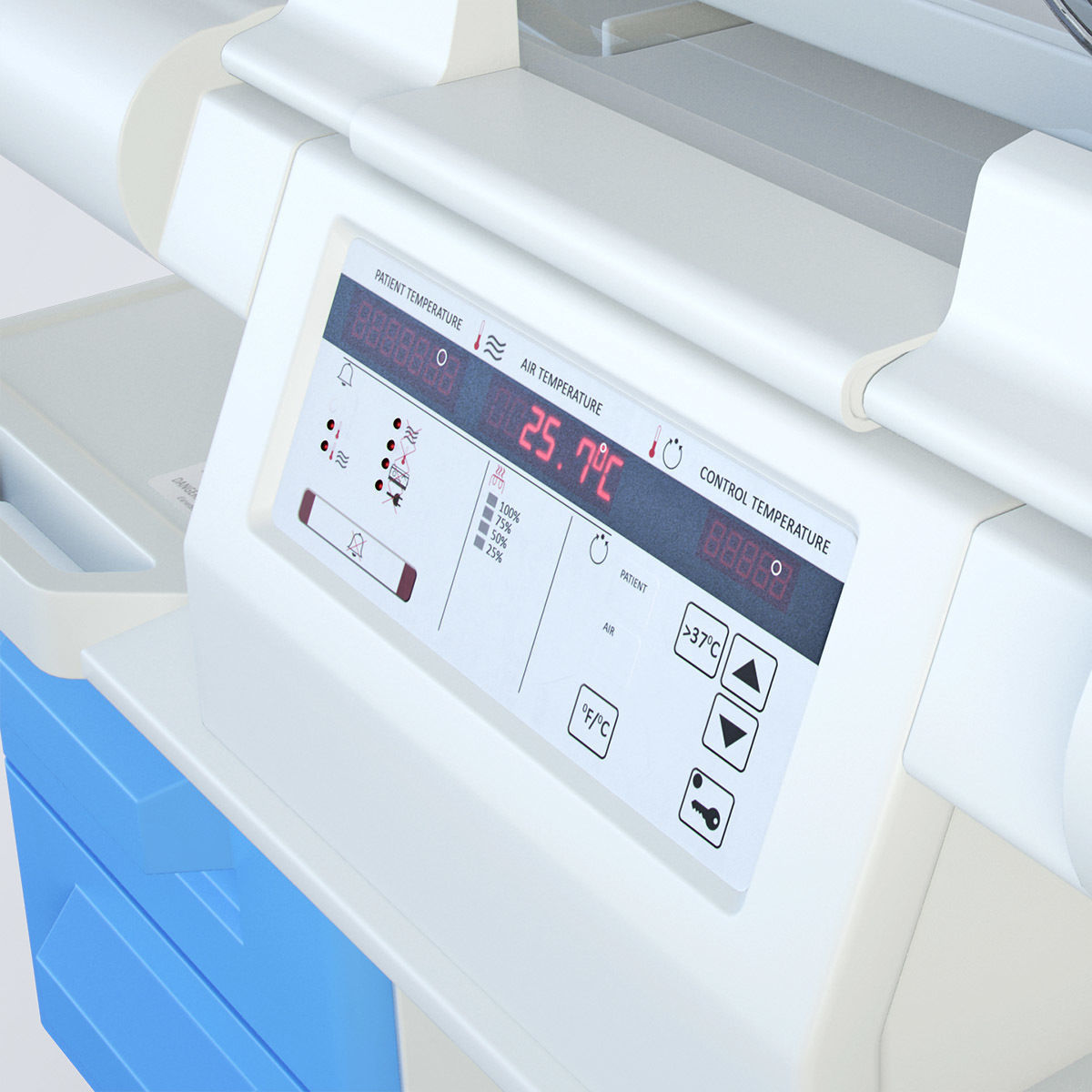 Medical Infant Incubator 3D model_25