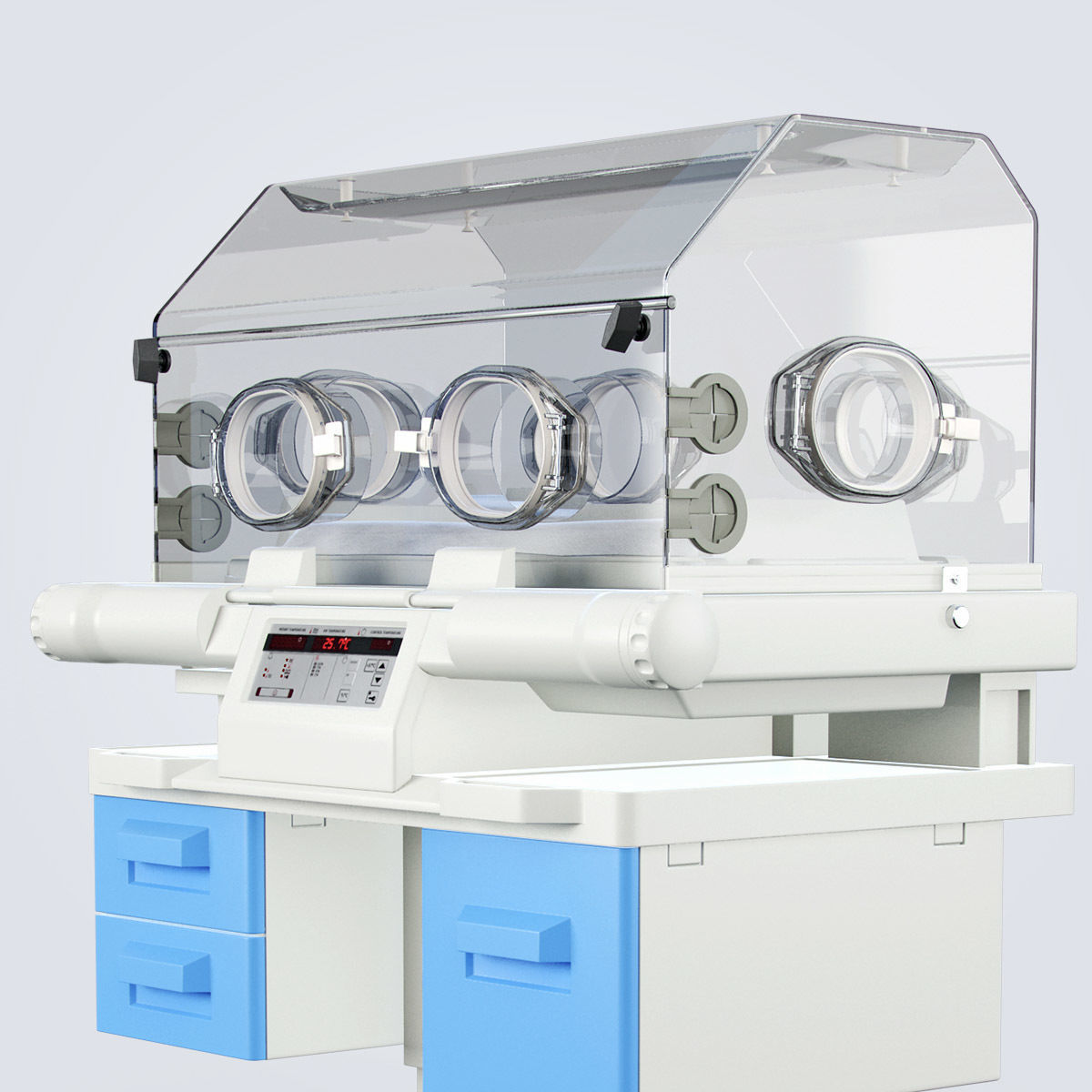 Medical Infant Incubator 3D model_9