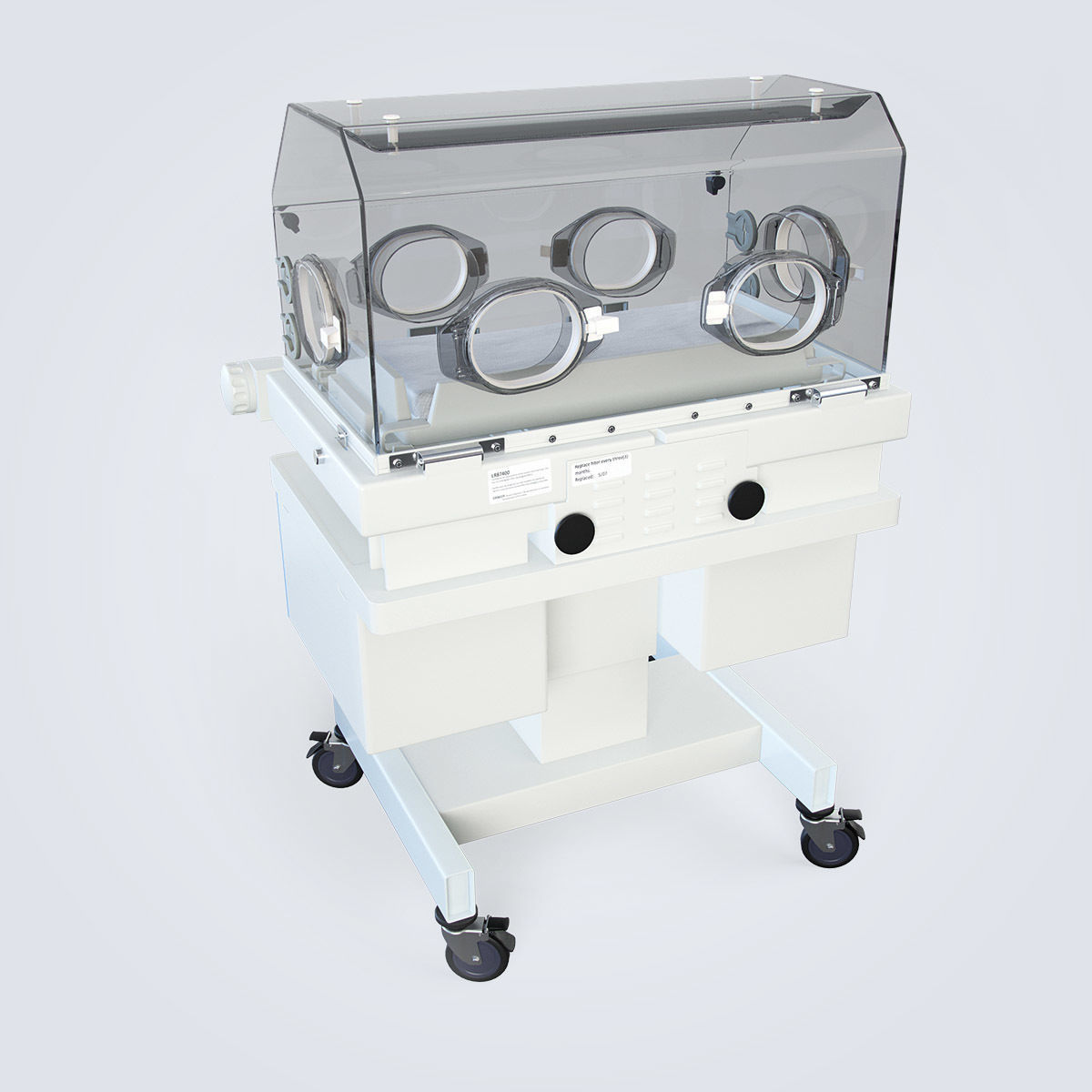 Medical Infant Incubator 3D model_7
