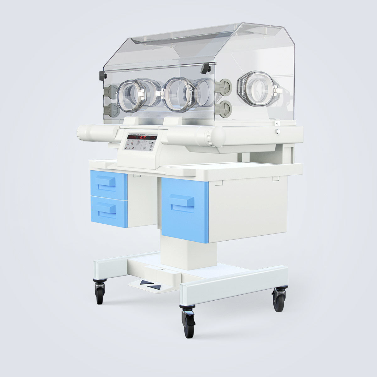 Medical Infant Incubator 3D model_2