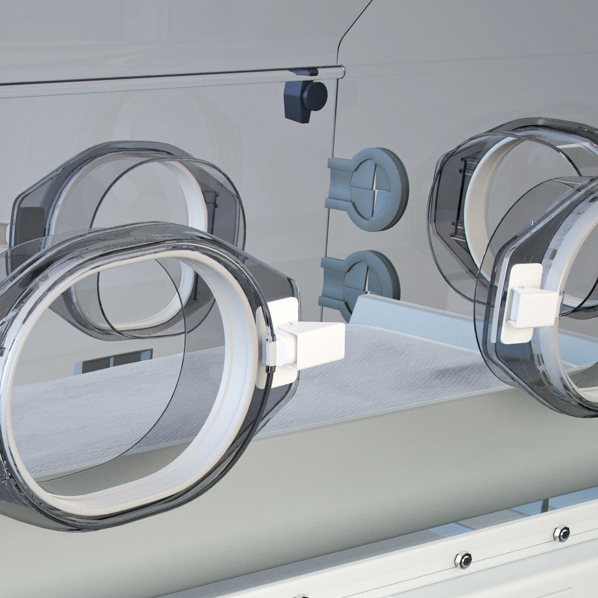 Medical Infant Incubator 3D model_18