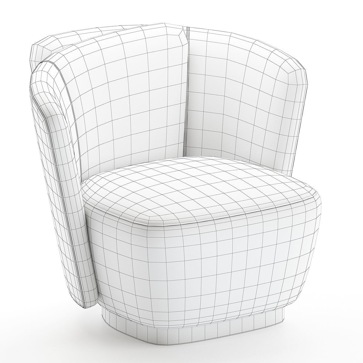 London Chair - Taupe 3d model Low-poly 3D model_1