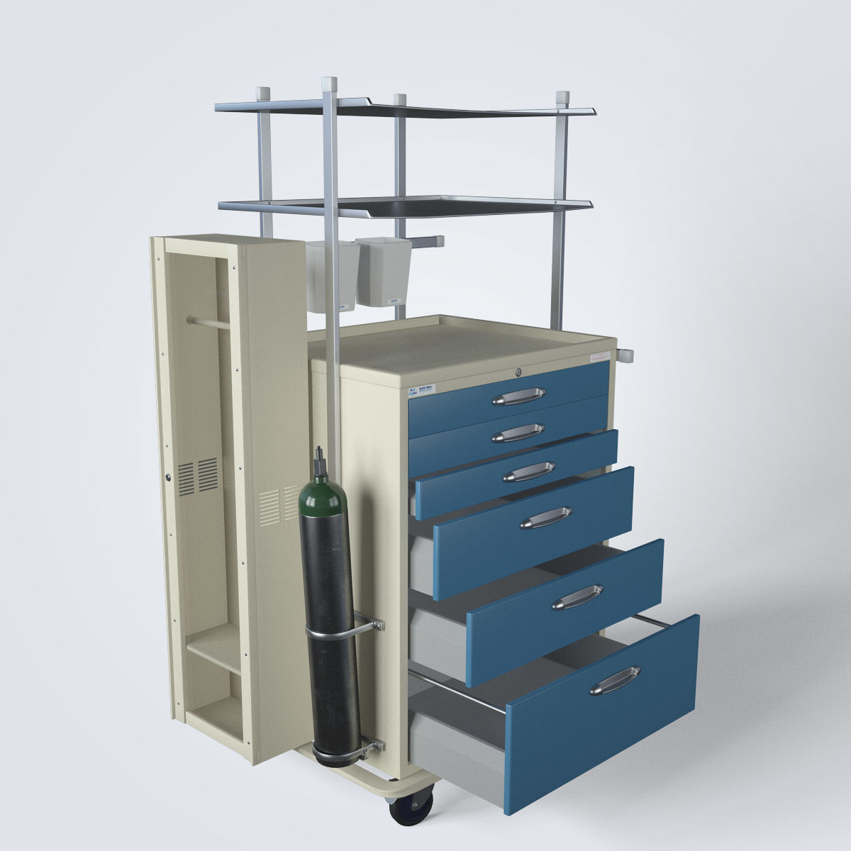 Medical Supply Cart 3D model_11