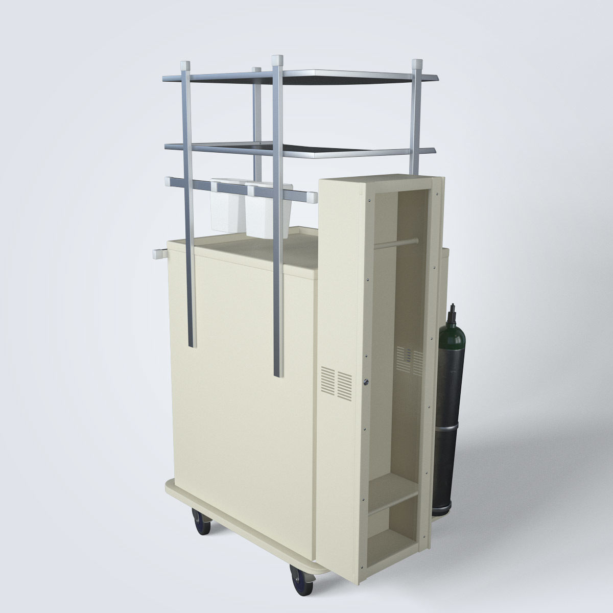 Medical Supply Cart 3D model_7