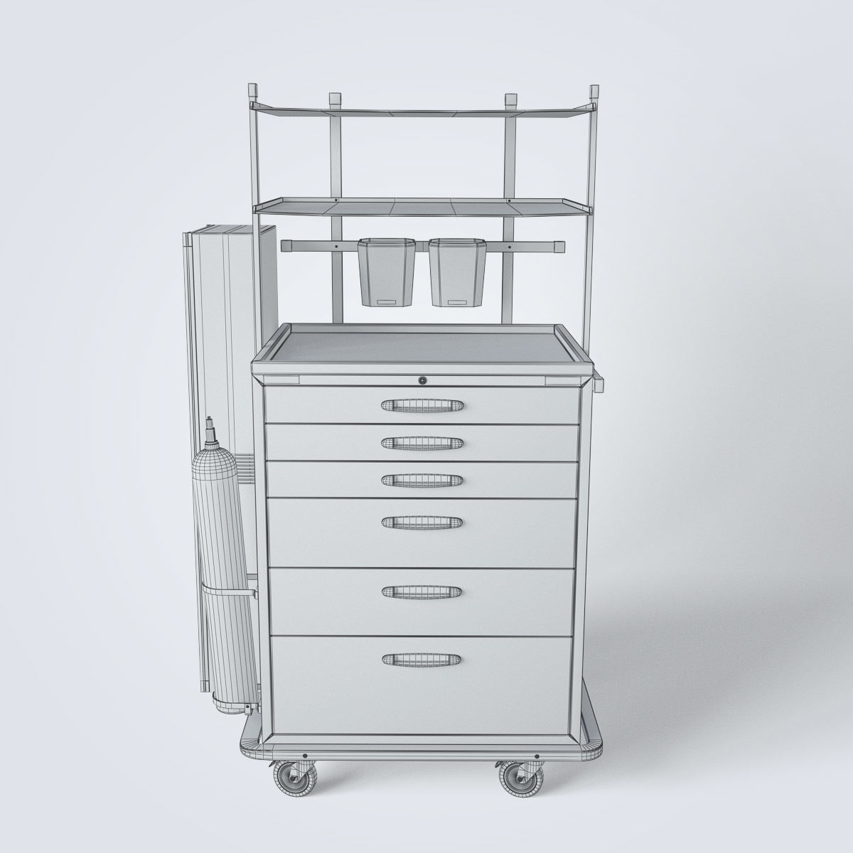 Medical Supply Cart 3D model_13