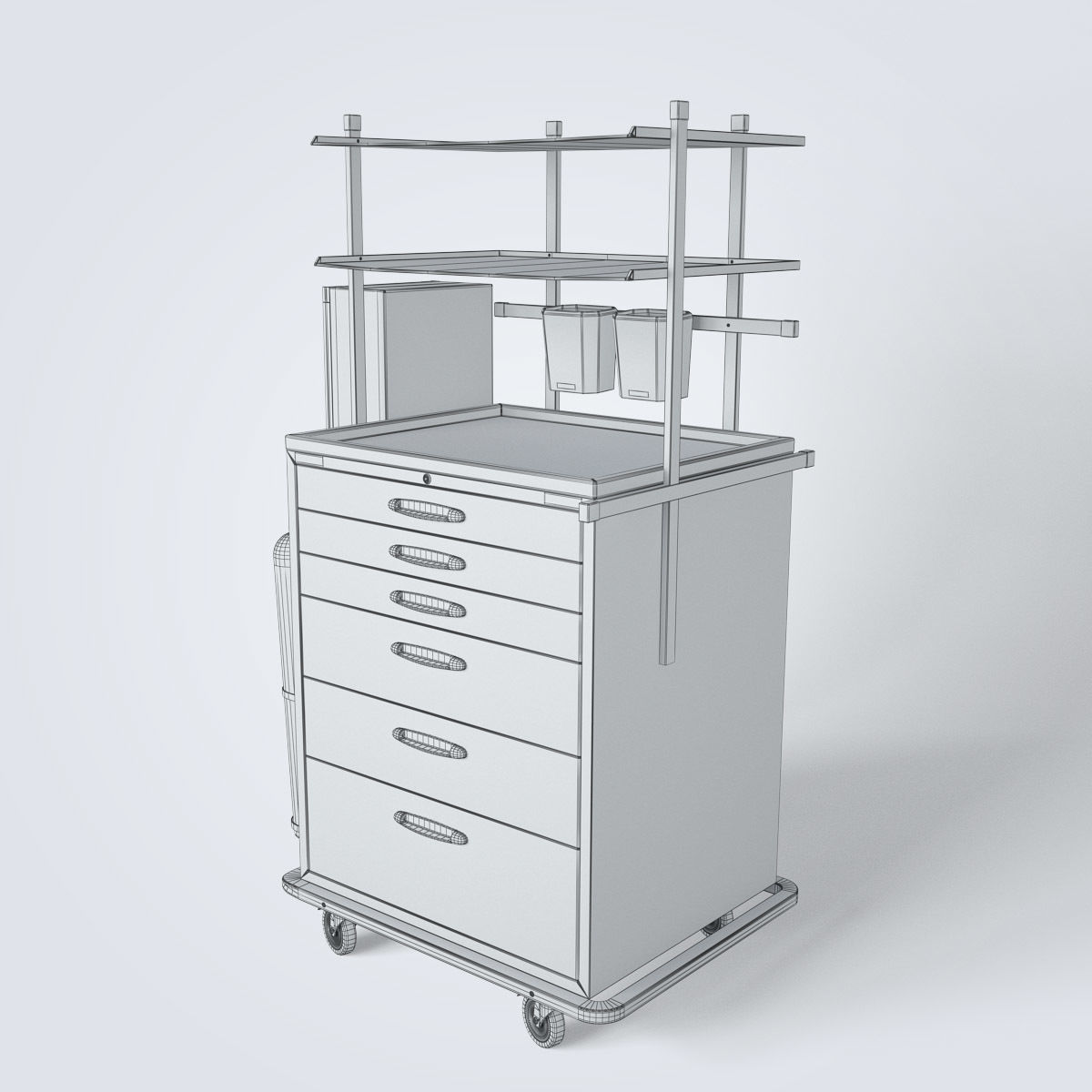 Medical Supply Cart 3D model_14