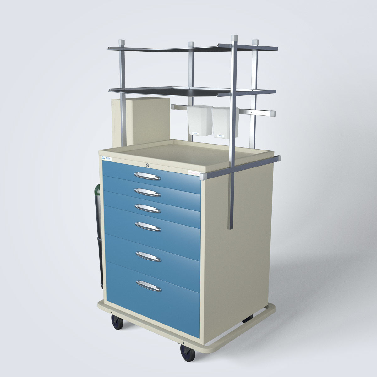 Medical Supply Cart 3D model_3