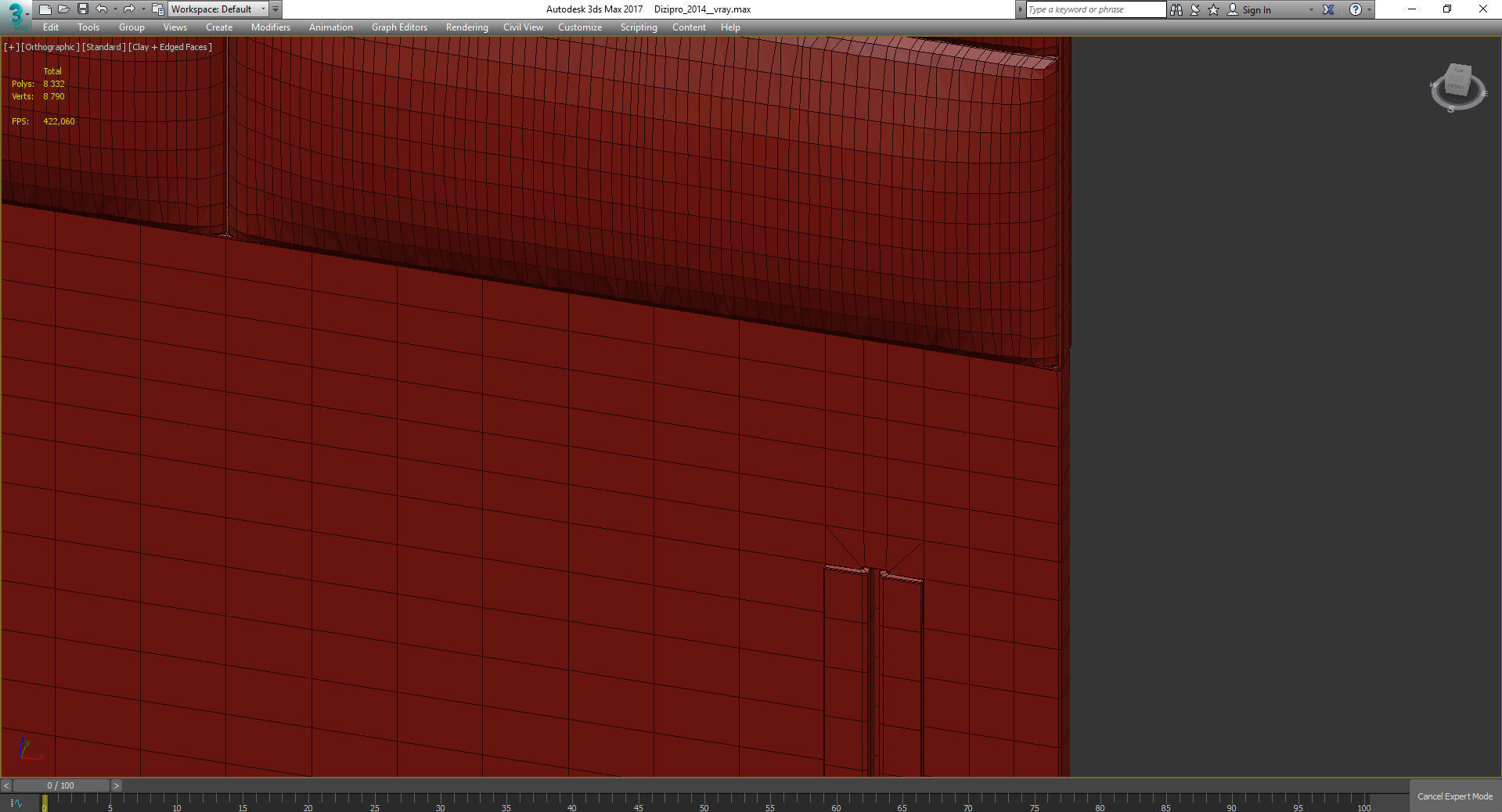 Linear Upholstered Headboard 3d model Low-poly 3D model_4