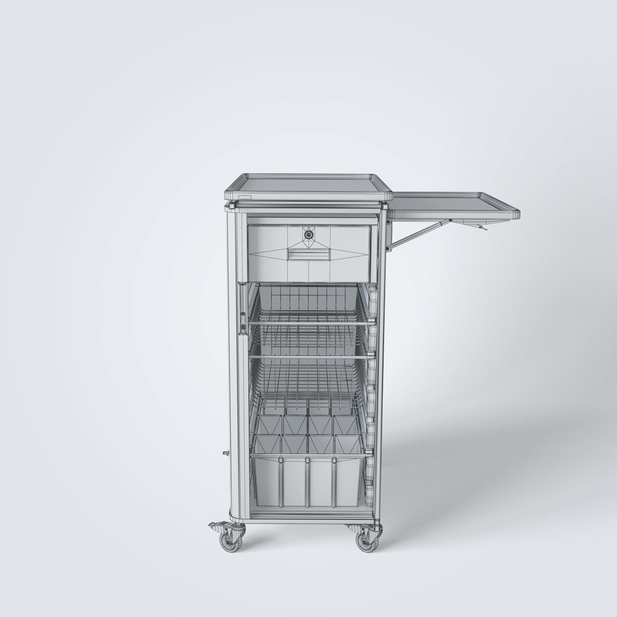 Medical Supply Cart 3D model_13