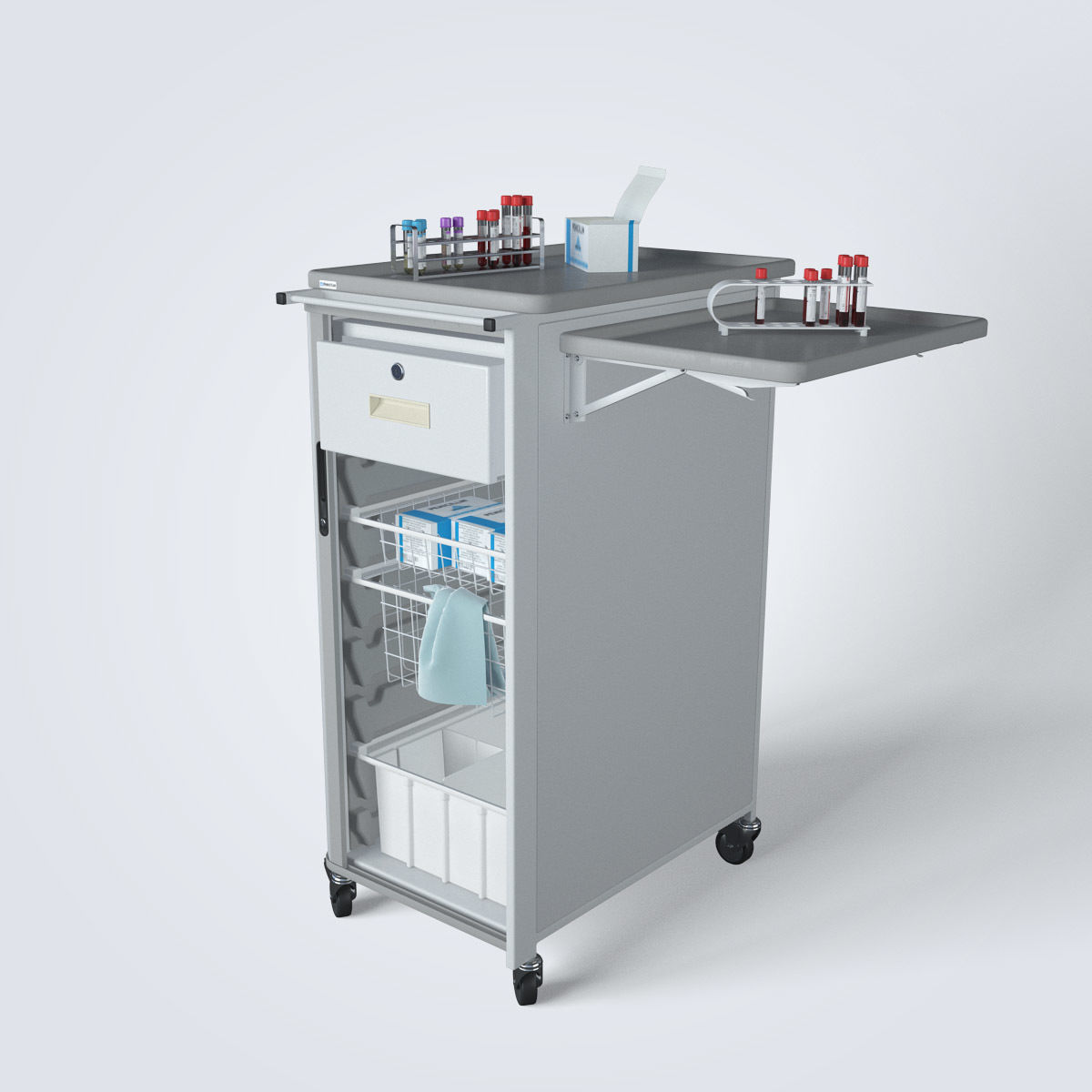 Medical Supply Cart 3D model_11