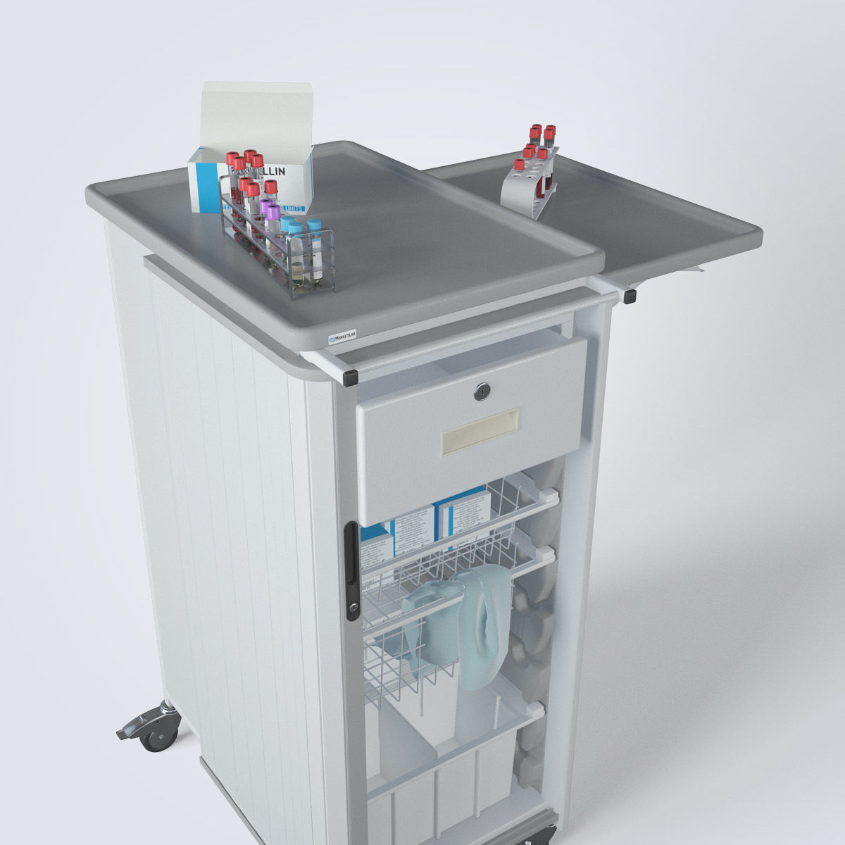 Medical Supply Cart 3D model_12