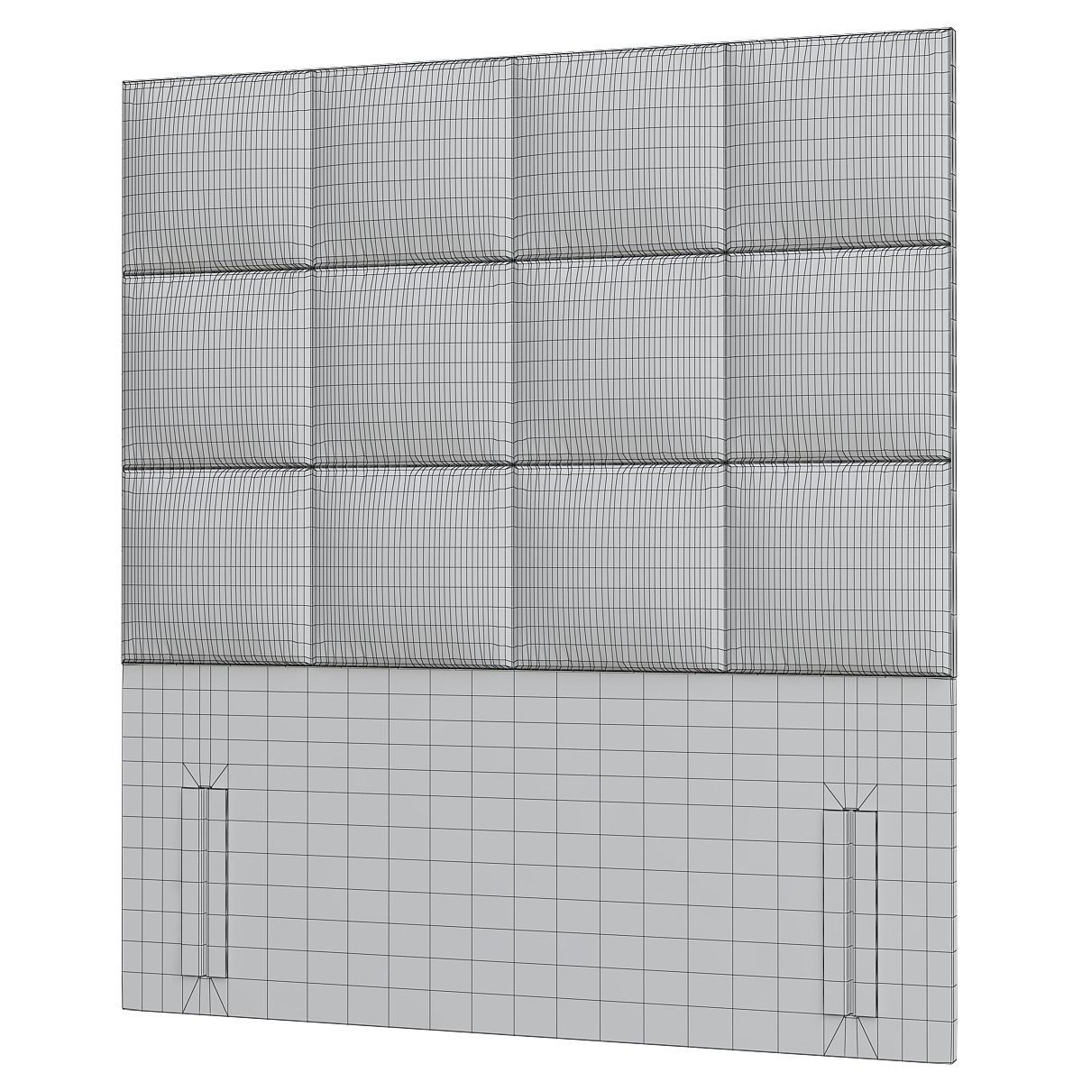 Metro Upholstered Headboard 3d model Low-poly 3D model_1