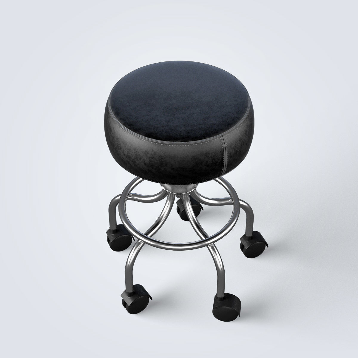 Medical Exam Stool 3D model_4