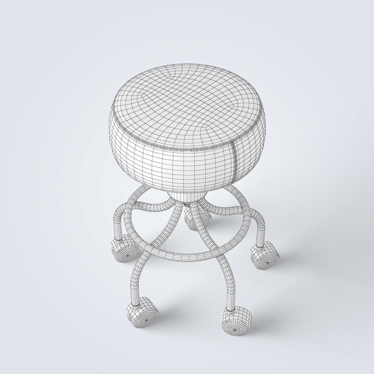 Medical Exam Stool 3D model_10