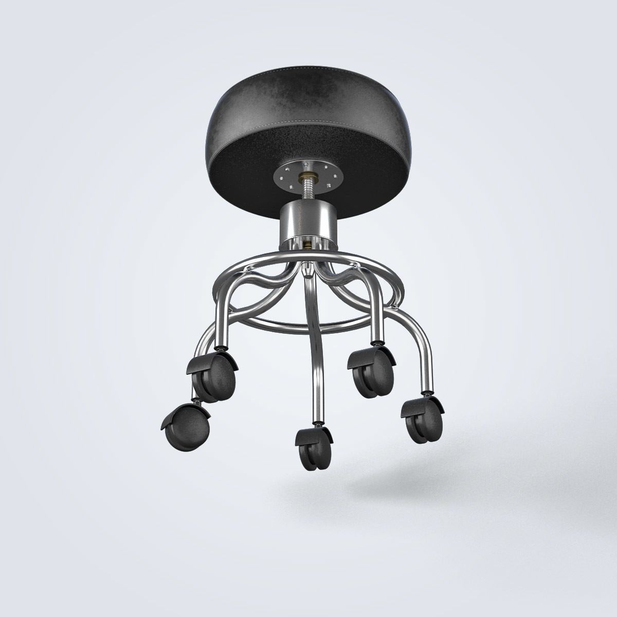 Medical Exam Stool 3D model_3