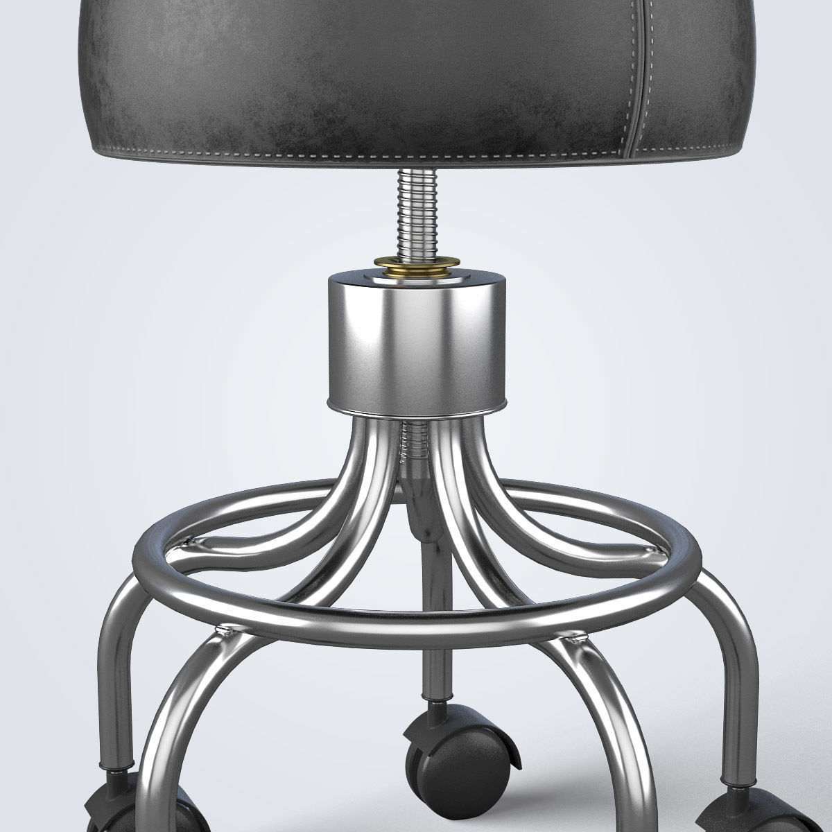 Medical Exam Stool 3D model_5