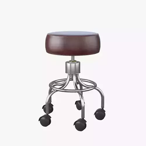 Medical Exam Stool Brown 3D model