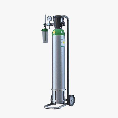 Medical Oxygen Cylinder 3D model