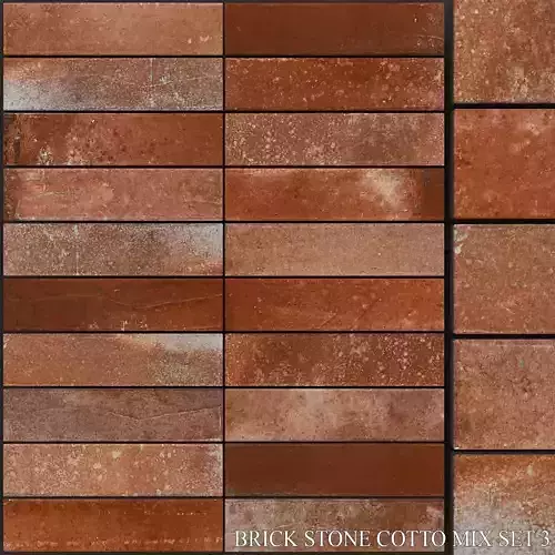 Yurtbay Seramik Brick Stone Cotto Mix Set 3