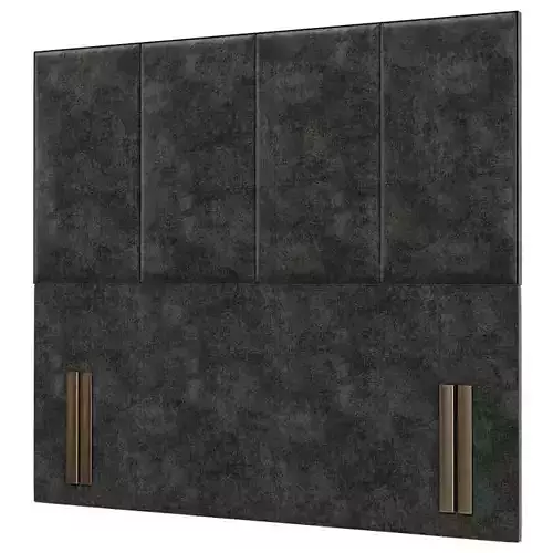 4-Panel Upholstered Headboard 3d model