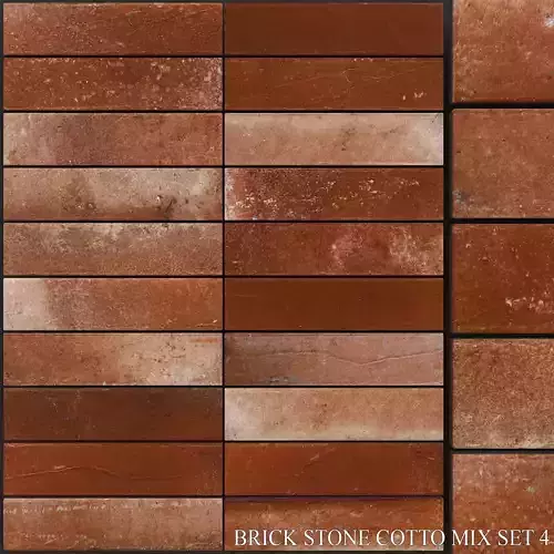 Yurtbay Seramik Brick Stone Cotto Mix Set 4