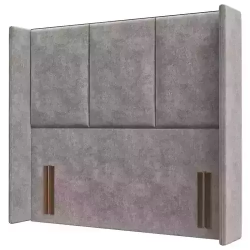 3-Panel Winged Headboard 3d model