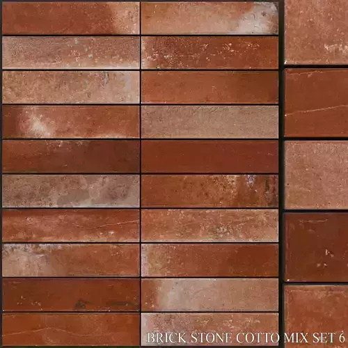 Yurtbay Seramik Brick Stone Cotto Mix Set 6