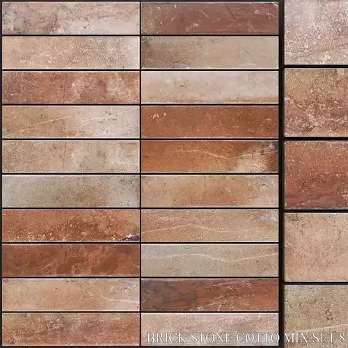 Yurtbay Seramik Brick Stone Cotto Mix Set 8