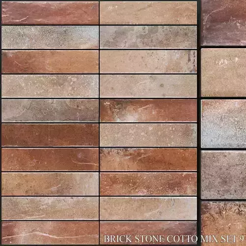 Yurtbay Seramik Brick Stone Cotto Mix Set 9