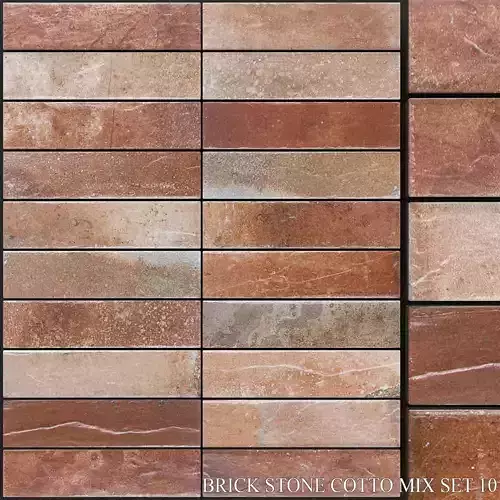 Yurtbay Seramik Brick Stone Cotto Mix Set 10